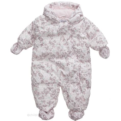 baby dior snowsuit pink|Dior baby wardrobe.